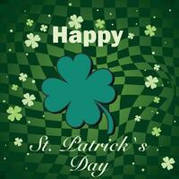 St. Patricks Day. Patricks shamrock. Template Design banner on St. Patricks Day. Vector template for banner, poster, flyer, postcard, etc