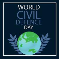 World civil defence day. Vector design for background, Poster, Banner, Advertising, Greeting Card