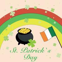 St. Patricks Day. Template Design banner on St. Patricks Day. Vector template for banner, poster, flyer, postcard, etc