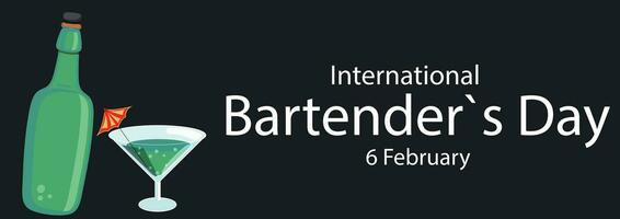 internacional del barman día. fiesta concepto. modelo para fondo, bandera, tarjeta, póster con texto inscripción. vector ilustración