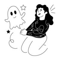 Trendy Ghost Dream vector