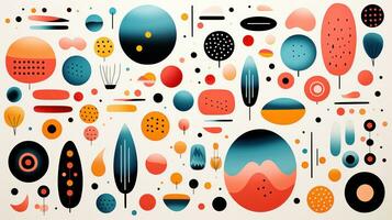 Abstract background with geometric elements and shapes. Colorful vector illustration. photo