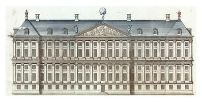 Back view of the City Hall in Amsterdam, anonymous, 1696 - 1706 photo