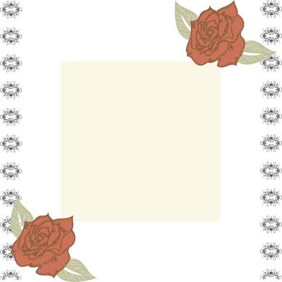 Vintage invitation with roses