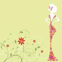 tarjeta de invitación vintage con elegante diseño floral abstracto retro vector