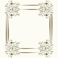 Vintage invitation card with ornate elegant abstract floral design vector