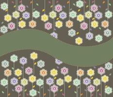 Abstract flowers background with place for text vector