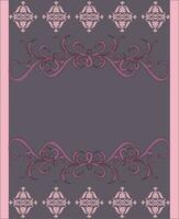 Purple invitation with floral background and place for text vector