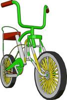 A colorful attractive small child bicycle vector or color illustration