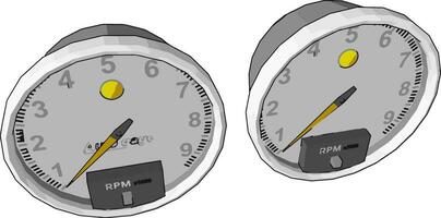 A tachometer object vector or color illustration