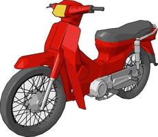 Scooter or motorcycle vector or color illustration