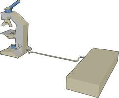 A microscope vector or color illustration