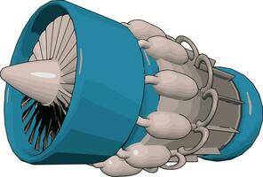 Use of jet engine vector or color illustration