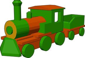 Attractive toy rail cartoon vector or color illustration
