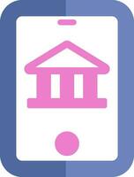 Banking app, icon, vector on white background.