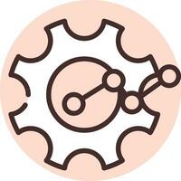 Blockchain generate, icon, vector on white background.