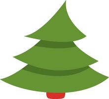 Christmas tree, icon, vector on white background.