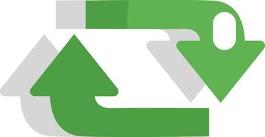 ecología reciclaje, icono, vector sobre fondo blanco.