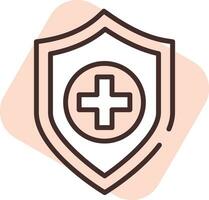 Medical health insurance, icon, vector on white background.