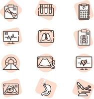 Health icon set, icon, vector on white background.