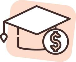 Investment education, icon, vector on white background.