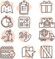 Shimpment icon set, icon, vector on white background.