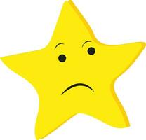 Star offended, icon, vector on white background.