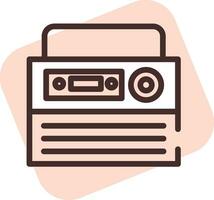 Technology radio, icon, vector on white background.