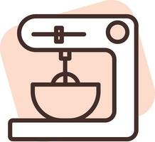 Technology mixer, icon, vector on white background.