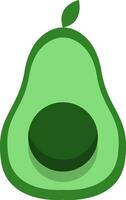 Vegetarian avocado, icon, vector on white background.