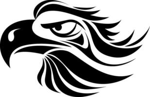 Eagle head tattoo, tattoo illustration, vector on a white background.