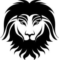 Lion head tattoo, tattoo illustration, vector on a white background.