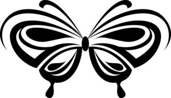 Butterfly tattoo, tattoo illustration, vector on a white background.