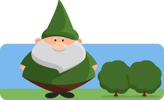 Green dwarf, illustration, vector on a white background.