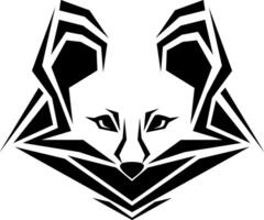 Fox head tattoo, tattoo illustration, vector on a white background.