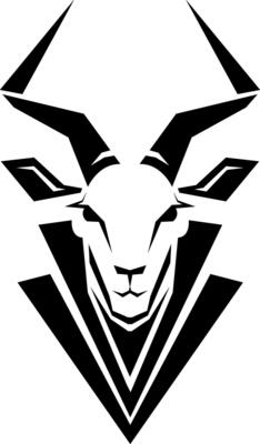 Deer head tattoo, tattoo illustration, vector on a white background.