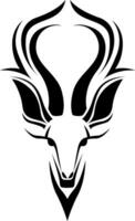 Young deer tattoo, tattoo illustration, vector on a white background.