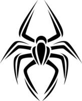 Big spider tattoo, tattoo illustration, vector on a white background.