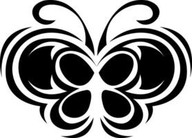 negro mariposa tatuaje, tatuaje ilustración, vector en un blanco antecedentes.