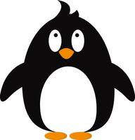 A baby penguin, vector color illustration.