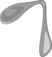 A bended spoon, vector color illustration.