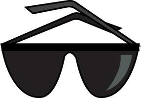 A black glasses, vector color illustration.