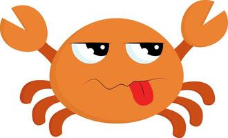 Crab vector color illustration.