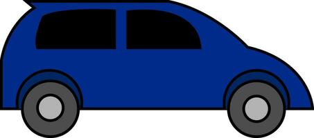 Illustration of a blue car vector