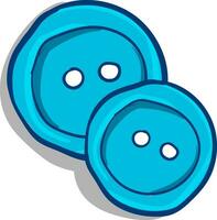 Two blue buttons vector illustration