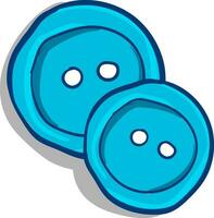 Two blue buttons vector illustration