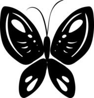 Sketch of a black butterfly White background vector