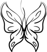 Butterfly line sketch vector