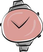Pink watch vector illustration