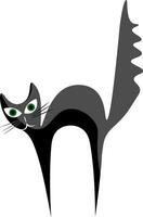 Black cat vector illustration